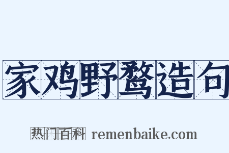 家鸡野鹜造句是什么意思的图片